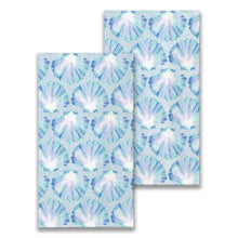 Load image into Gallery viewer, Blue Scallop Shells Guest Towel