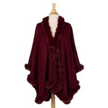 Load image into Gallery viewer, Faux Fur Trim Wrap
