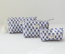Load image into Gallery viewer, Blue Bonnett Floral Cosmetic Bag