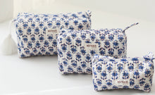 Load image into Gallery viewer, Blue Bonnett Floral Cosmetic Bag