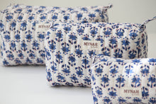 Load image into Gallery viewer, Blue Bonnett Floral Cosmetic Bag