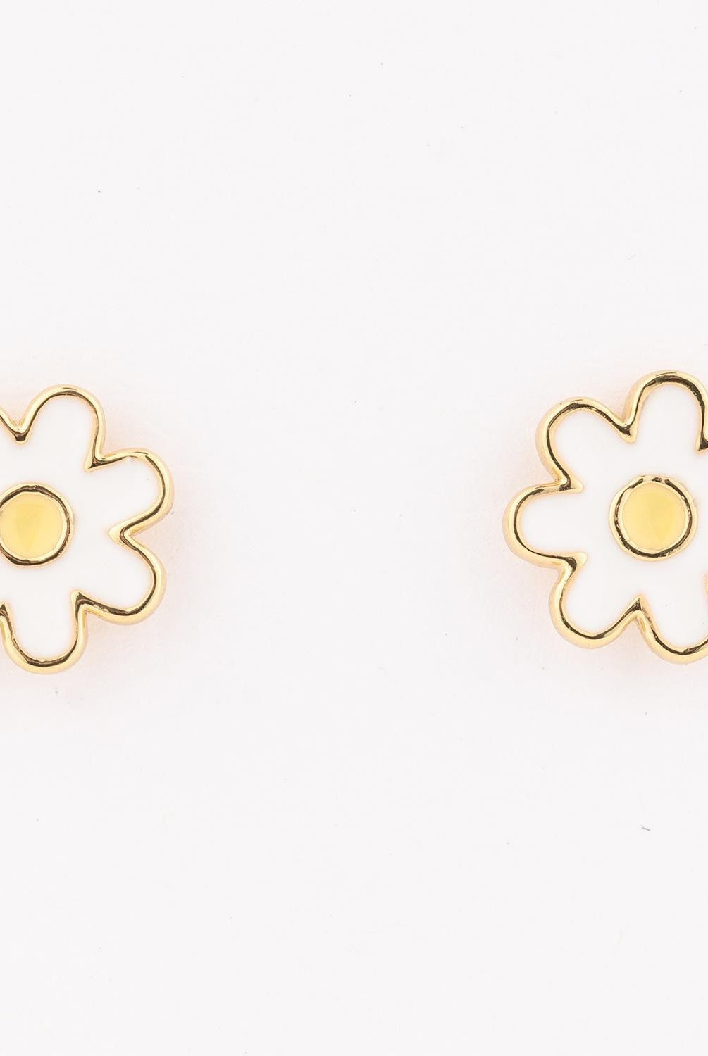 Earrings Luxe White Daisy