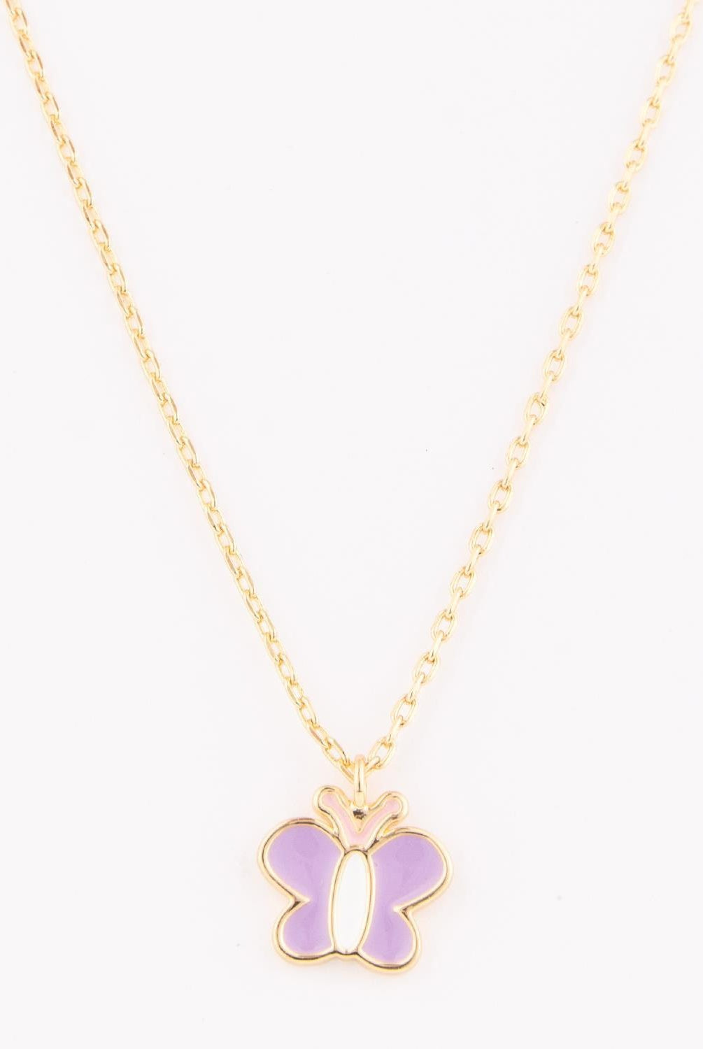 Necklace Luxe Purple Butterfly