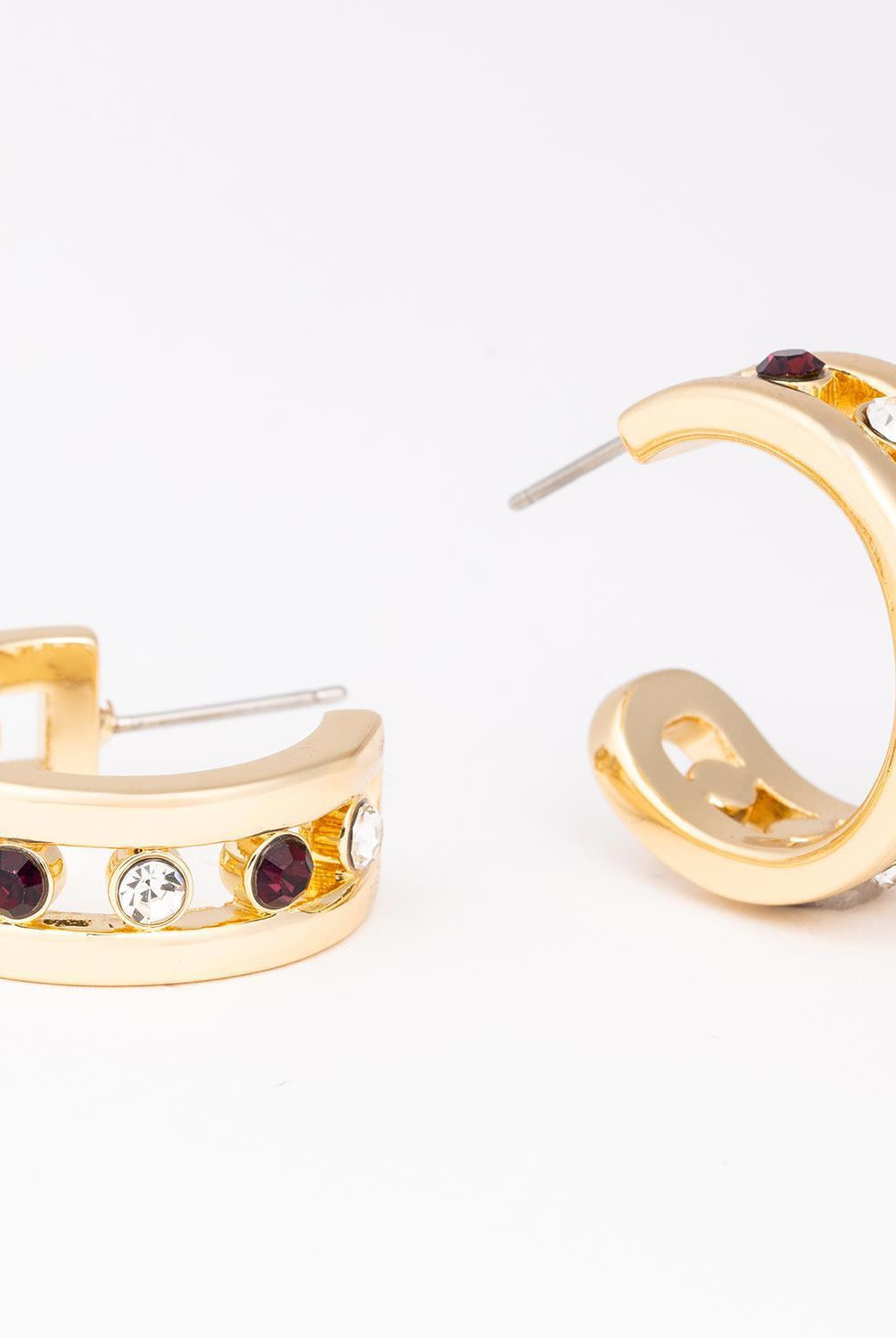Earrings Georgina Maroon & White