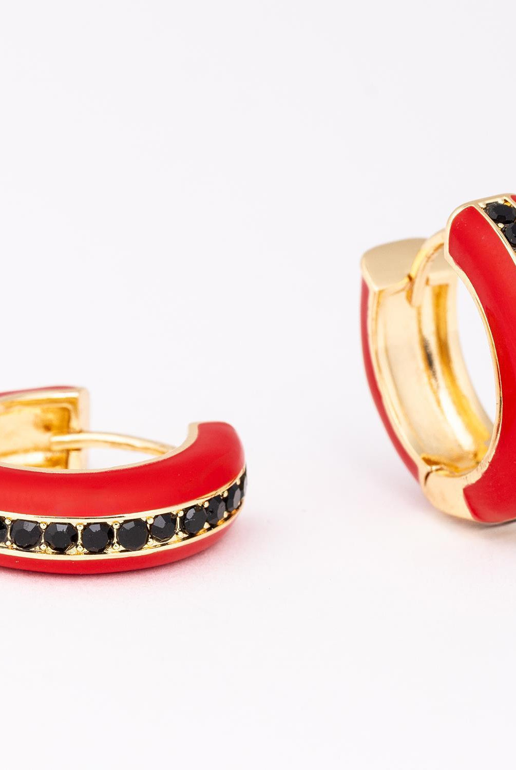 Earrings Aviana Red & Black