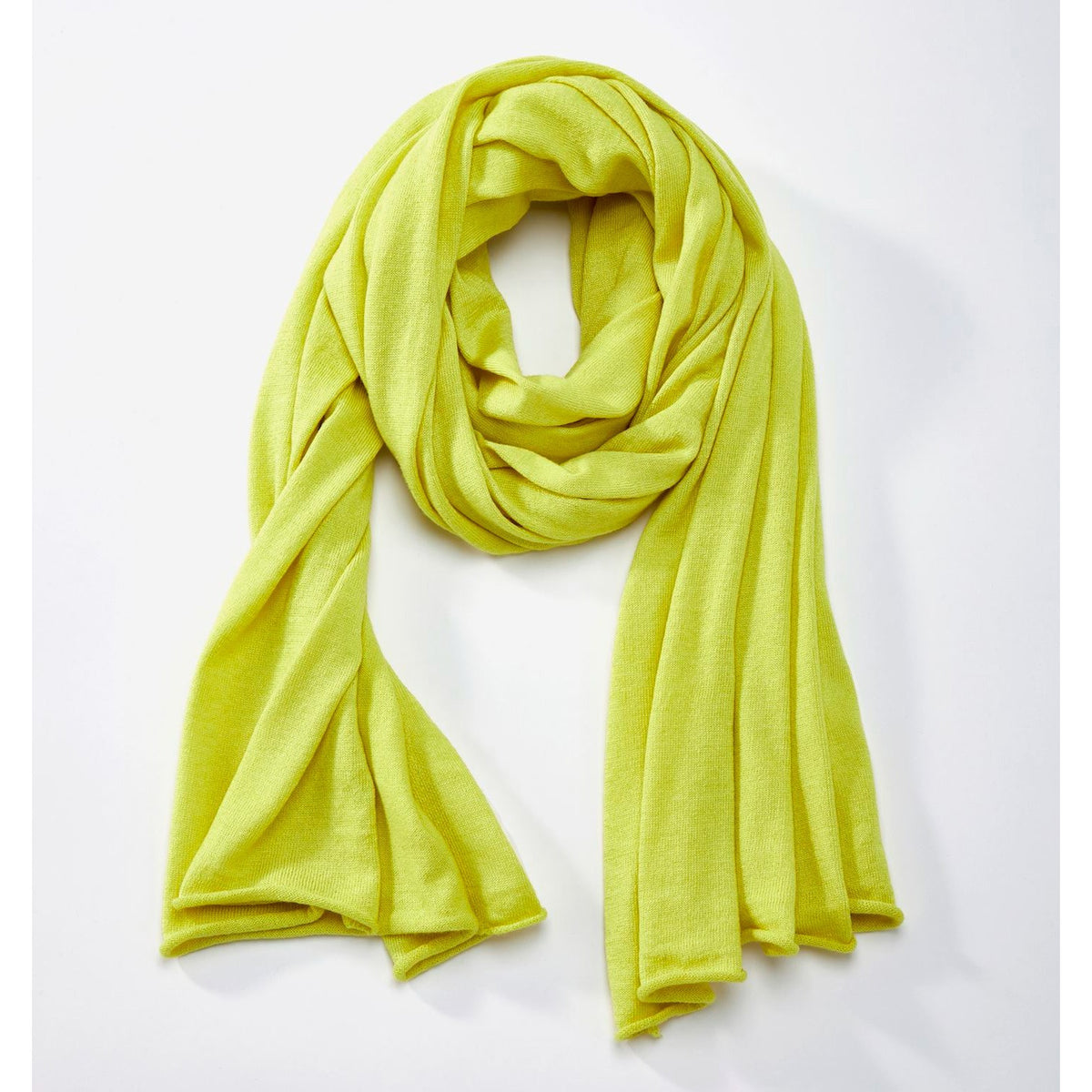 Essential Cashmere Blend Shawl, Lime