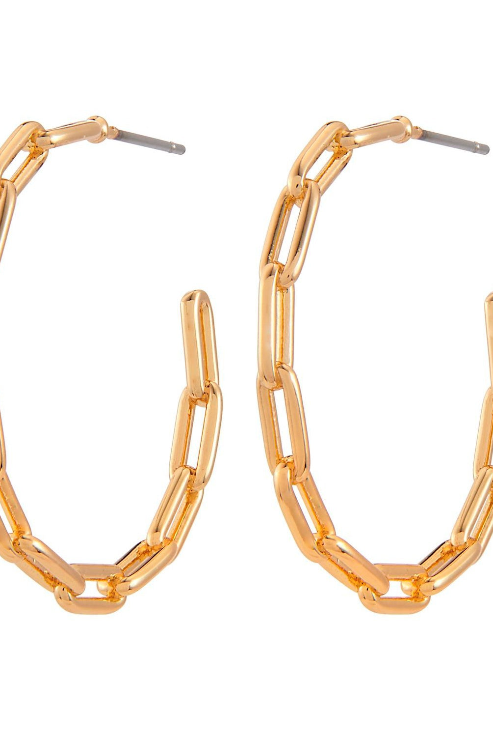 Chain Hoop Earrings, 2 Asst.