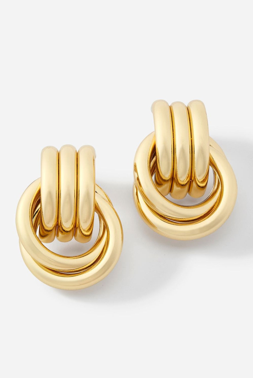 Double Knot Gold Earrings