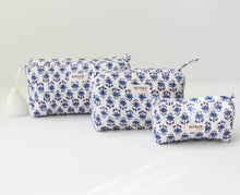 Load image into Gallery viewer, Blue Bonnett Floral Cosmetic Bag