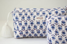 Load image into Gallery viewer, Blue Bonnett Floral Cosmetic Bag