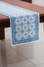 Load image into Gallery viewer, Blue Floral Table Runner