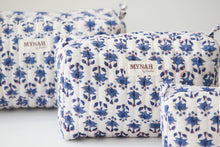 Load image into Gallery viewer, Blue Bonnett Floral Cosmetic Bag