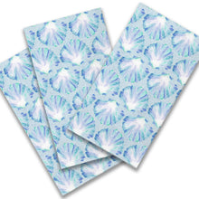 Load image into Gallery viewer, Blue Scallop Shells Guest Towel