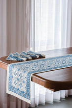 Load image into Gallery viewer, Blue Floral Table Runner