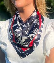 Load image into Gallery viewer, Navy + Red Gameday Scarf