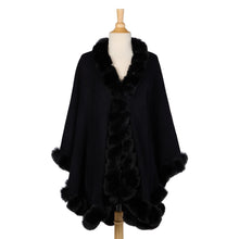 Load image into Gallery viewer, Faux Fur Trim Wrap