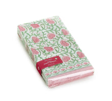 Load image into Gallery viewer, Floral Block Print Paper Guest Napkins