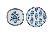 Load image into Gallery viewer, Blue Block Print Platter