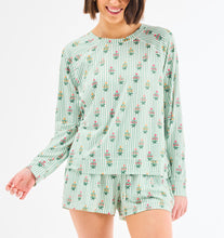 Load image into Gallery viewer, Green Cottage Stripes Annie Pajamas