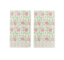 Load image into Gallery viewer, Floral Block Print Paper Guest Napkins