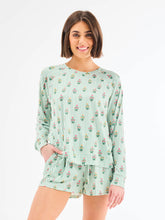 Load image into Gallery viewer, Green Cottage Stripes Annie Pajamas
