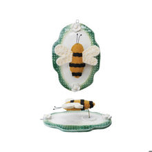 Load image into Gallery viewer, Bumblebee Felt & Stone Wall Decor