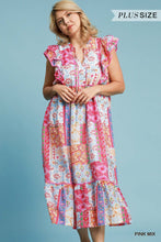 Load image into Gallery viewer, Pink Mix Patchwork Midi
