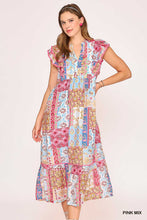 Load image into Gallery viewer, Pink Mix Patchwork Midi