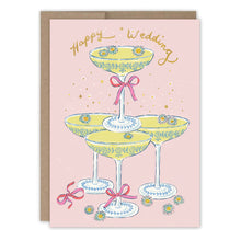 Load image into Gallery viewer, Champagne Tower Happy Wedding Card