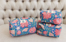 Load image into Gallery viewer, Seascape Quilted Cosmetic Bags