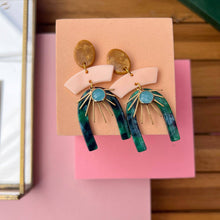 Load image into Gallery viewer, Jungle Glam Mixed Media Earrings
