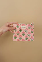 Load image into Gallery viewer, Blush Marigold Quilted Coin Pouch