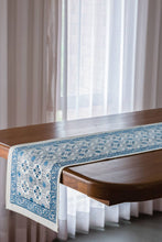 Load image into Gallery viewer, Blue Floral Table Runner