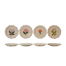 Load image into Gallery viewer, Hand-Painted Stoneware Plate with Ruffled Edge, 4 Styles
