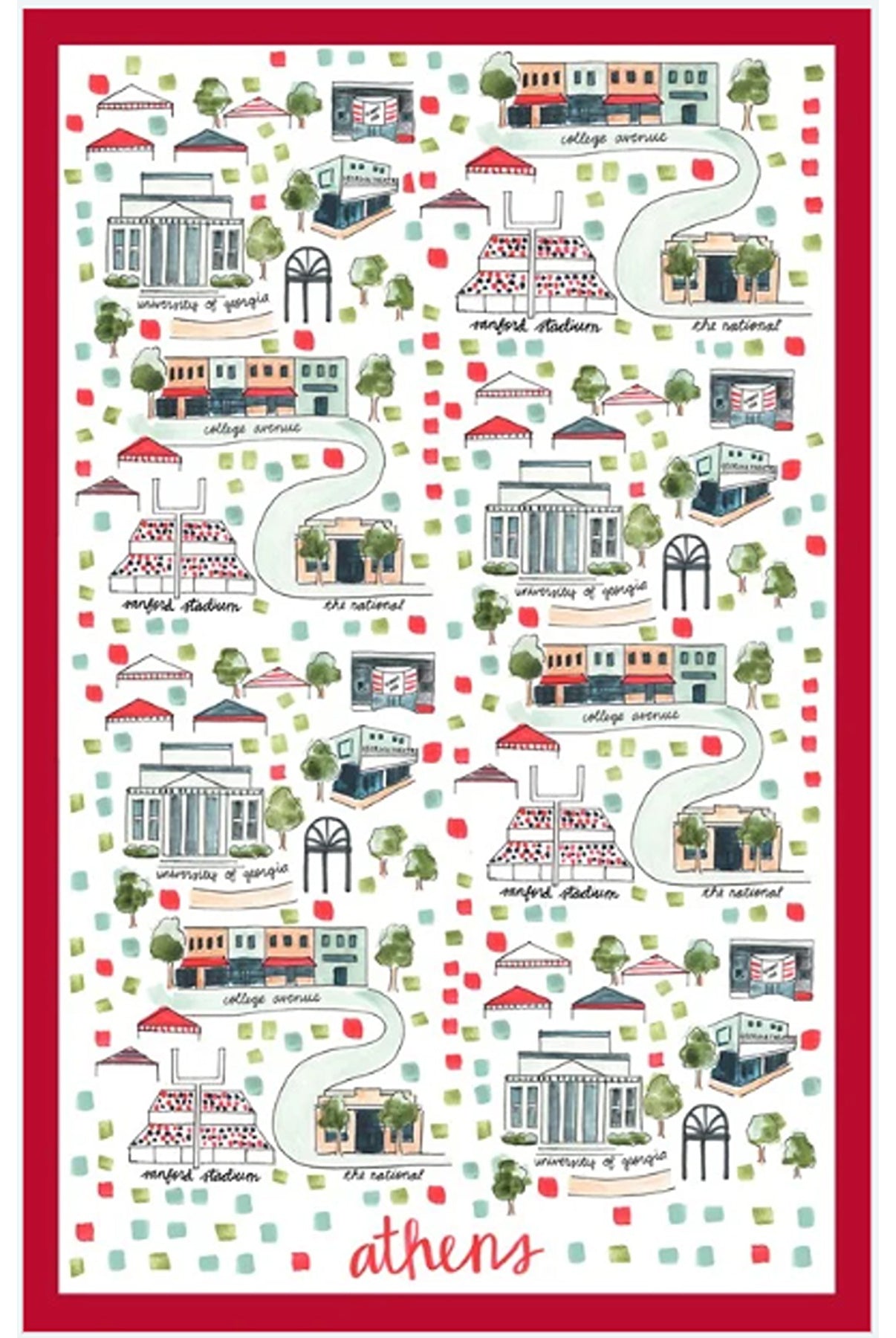 Athens Double Sided Tea Towel