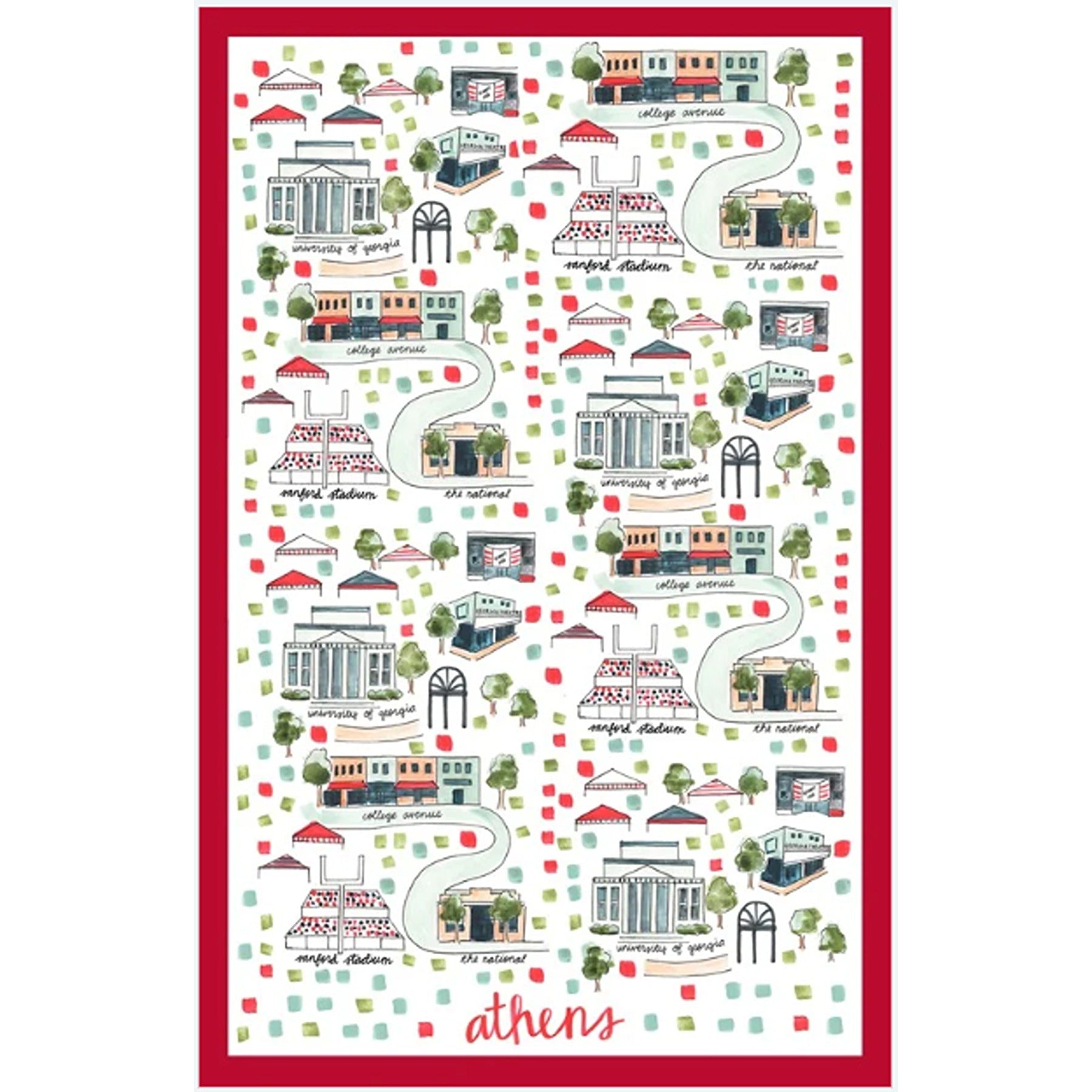 Athens Double Sided Tea Towel
