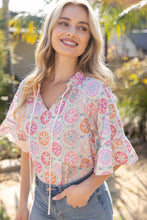 Load image into Gallery viewer, Wide Sleeve Floral Embroidered Top