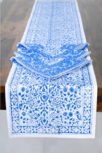 Load image into Gallery viewer, Blue Vine Table Runner