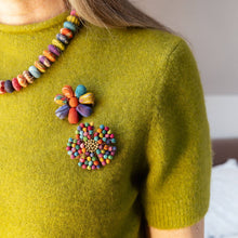 Load image into Gallery viewer, Kantha Floral Mosaic Pin