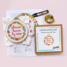 Load image into Gallery viewer, Please Leave By Nine Cross Stitch Kit