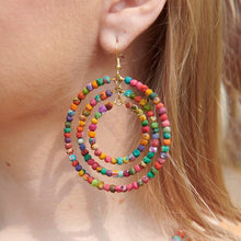Load image into Gallery viewer, Kantha Milieu Triple Hoops