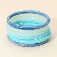 Load image into Gallery viewer, 6PCS - Stackable Resin Bangle Multi Layered Bracelets