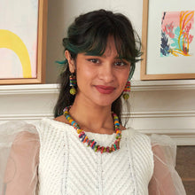 Load image into Gallery viewer, Kantha Paired Triangle Necklace