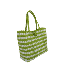 Load image into Gallery viewer, Stripe Pear+White XS Tote