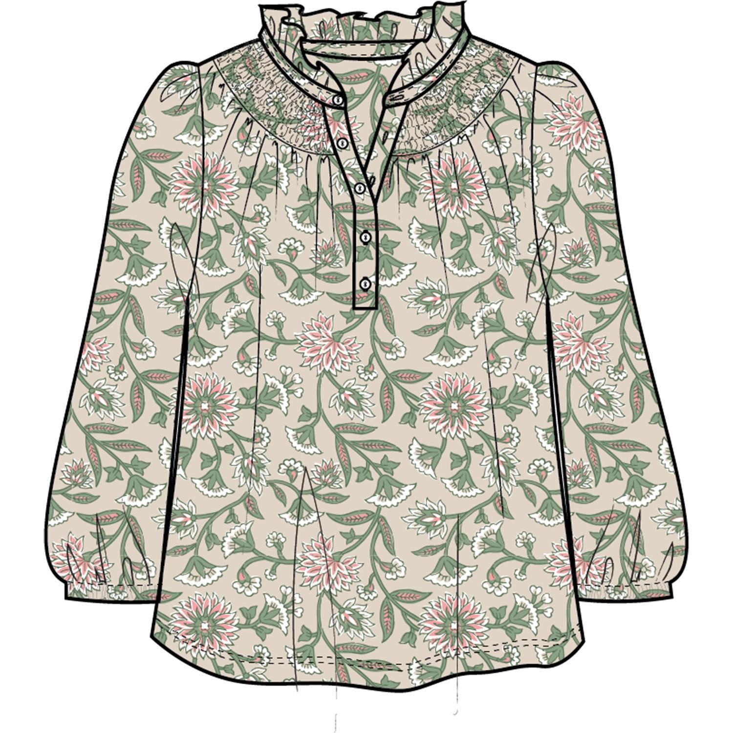 Top Dawn Thistle Vines-Tan XS