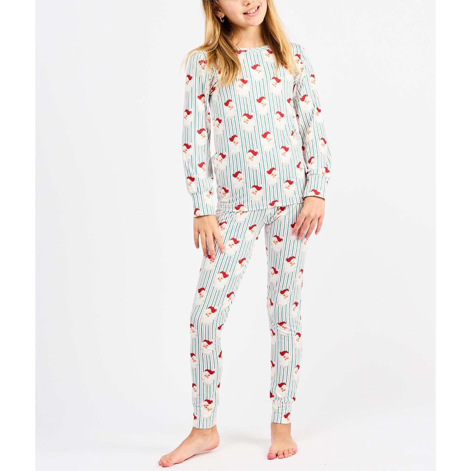PJ Annie Kid PJs Santa Baby Stripes PK