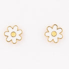 Earrings Luxe White Daisy