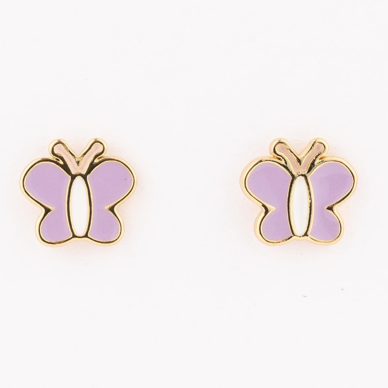 Earrings Luxe Purple Butterfly