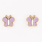 Earrings Luxe Purple Butterfly