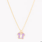 Necklace Luxe  Purple Butterfly